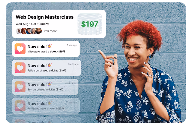 Sell tickets without juggling extra tools and redirects